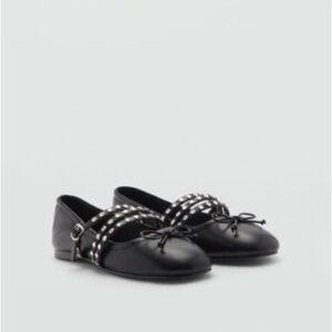Ballet Flats with Rhinestone Studs by Mango-NWT